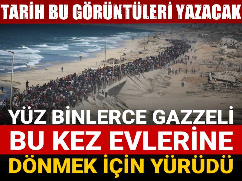 yuz binlerce gazzeli bu kez evlerine donmek icin yurudu tarih bu goruntuleri yazacak d1daQAUI