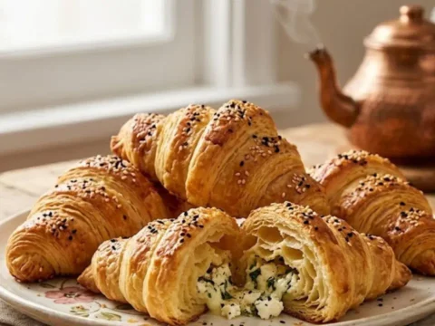 Kahvalti sofralarinin yeni favorisi peynirli kruvasan tarifi BdtvFS8e